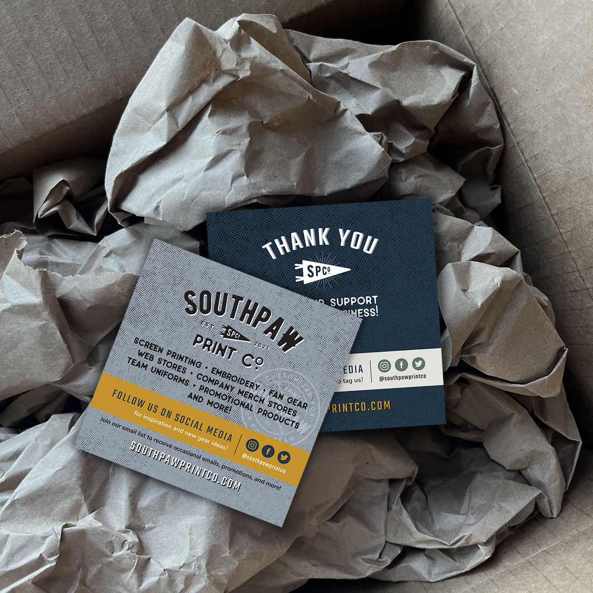 southpaw-square-inserts Insert Card Design for for Southpaw Print Co.